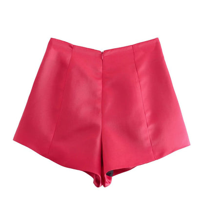 Hight Waist Hot-shorts Loose Flare Mini Shorts Wide Leg Color Shorts