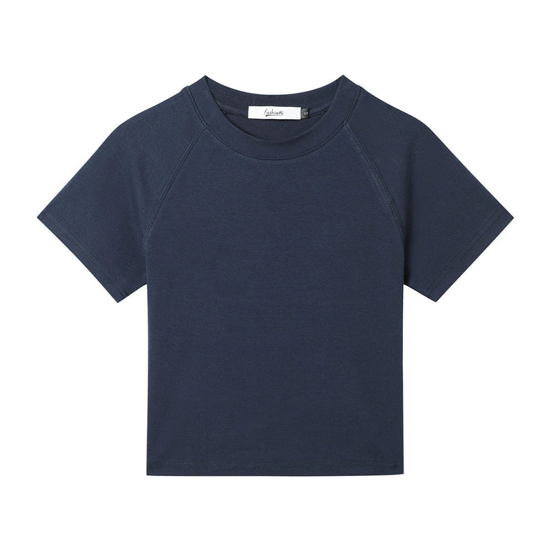 Color Regular Shoulder Short Sleeve T-shirt