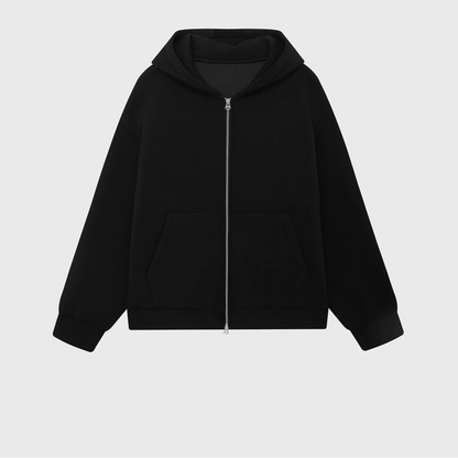 Double Zip Hooded Sweatshirt
