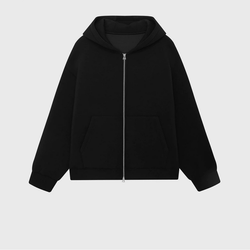 Double Zip Hooded Sweatshirt