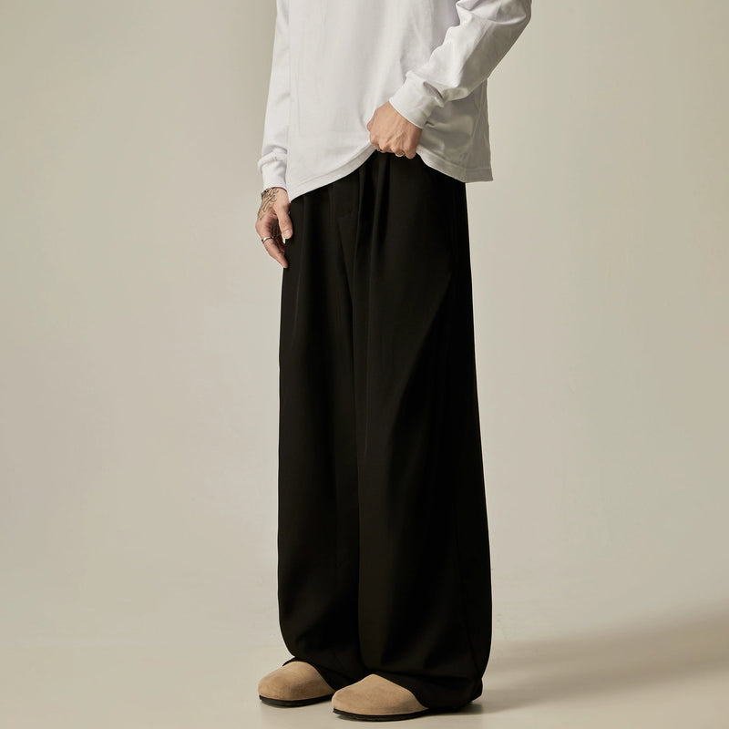 Khaki Wide Leg Dress Pants
