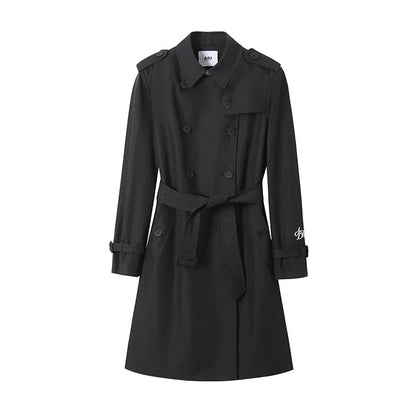 Classic Double-breasted Trench Coat: Belted Outerwear for