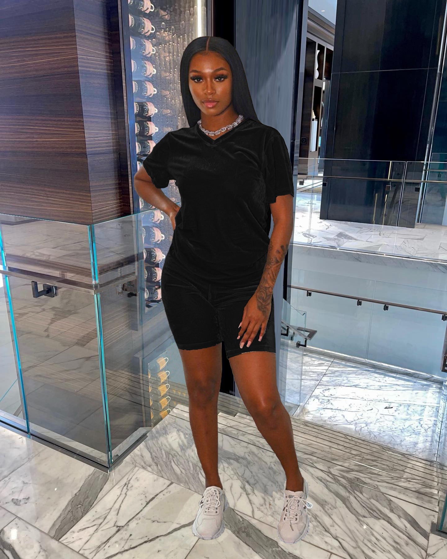Clothing Velvet Suits Two-piece Set Romper