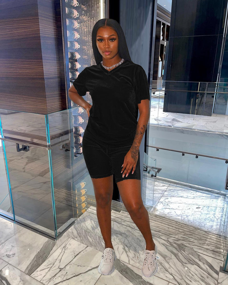Clothing Velvet Suits Two-piece Set Romper