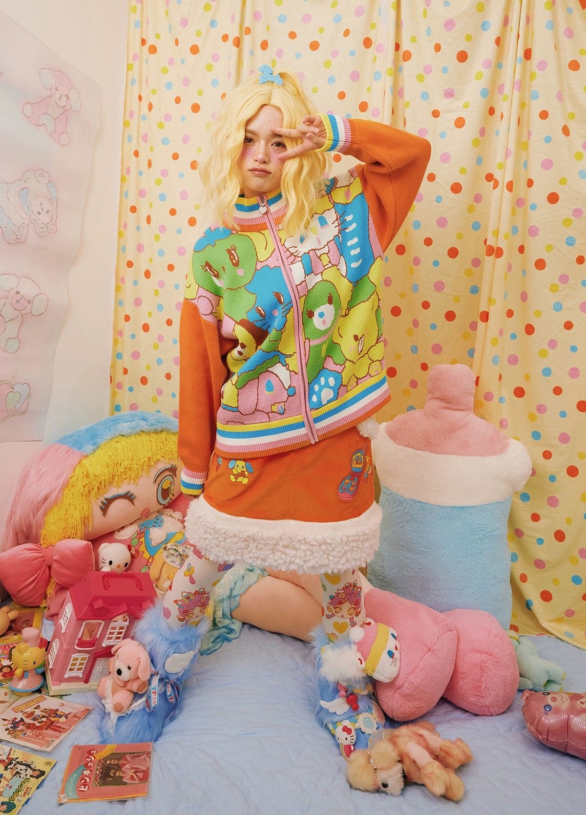 Corduroy Plush Patchwork Thick Short Skirt