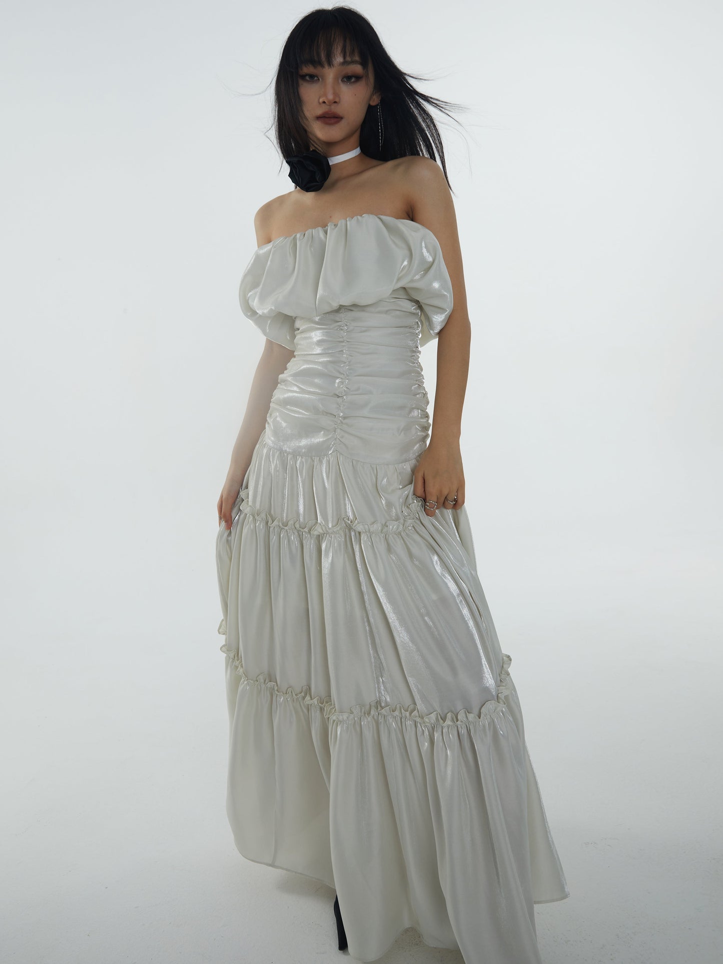 Off-shoulder Maxi Dress