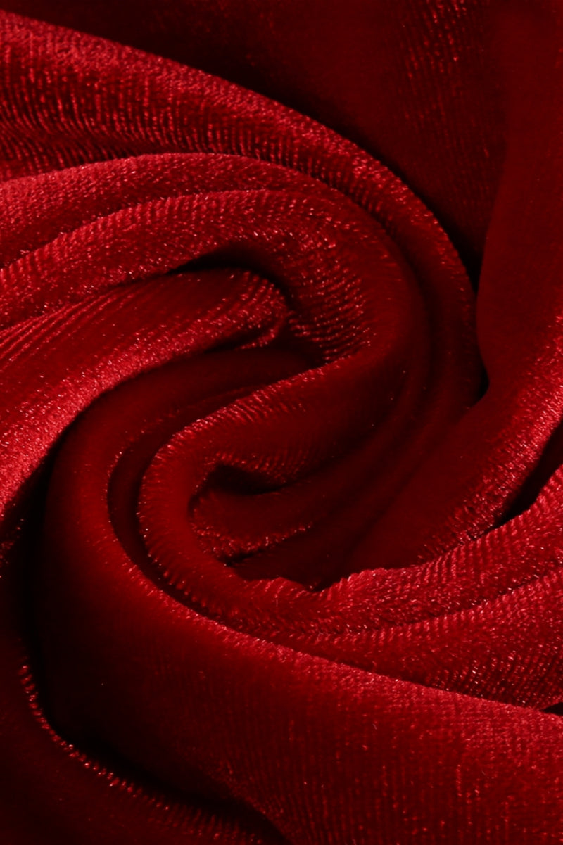 Megas Red 3d Split Maxi Dress