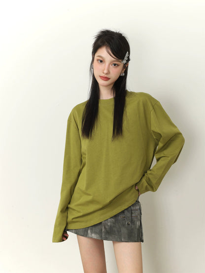 Color Loose Long Sleeve T-shirt
