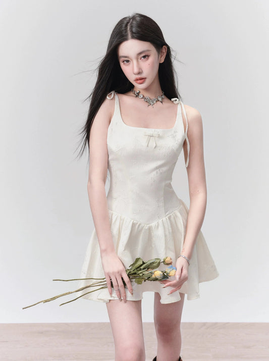 Tie-strap Fit and Flare Mini Dress