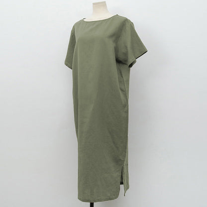 Spring Summer Dress Cotton Linen Niche Clothing Cotton Short Sleeve Simple Loose Maxi Dress