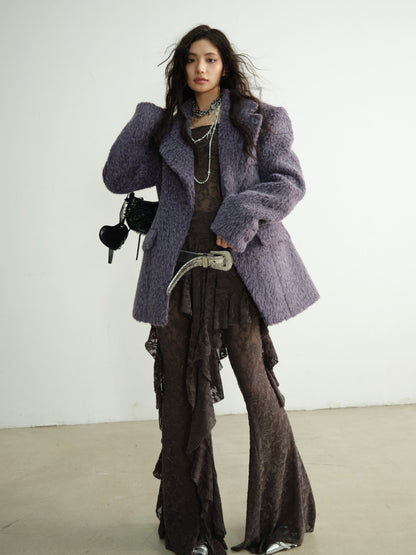 Textured Ruffle Dance Pant Set