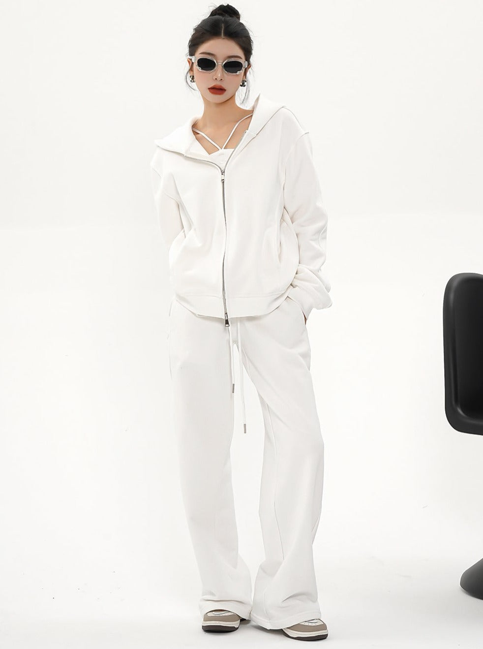 Oversized Zip-up Hoodie - Relaxed Fit Sweatshirt Jacket