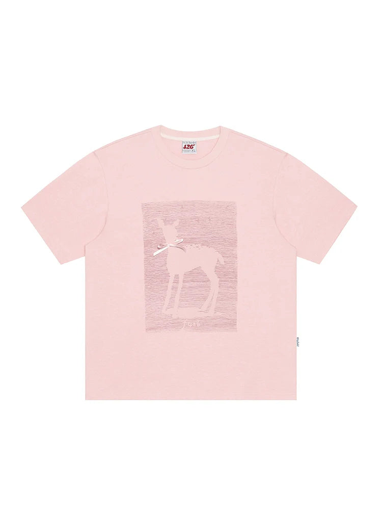 Short Sleeve T-shirt With Ribbon Bow