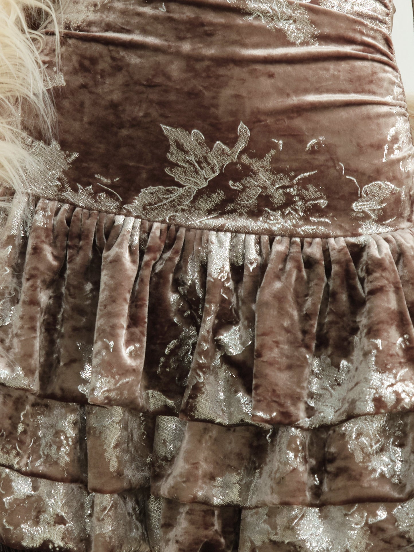 Velvet Ruffle Tank Mini Dress