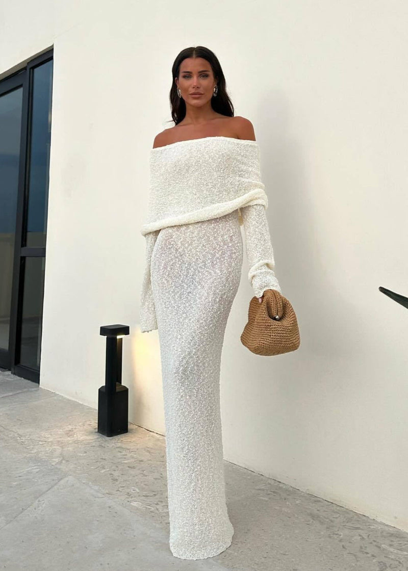 Nayara | Maternity Off Shoulder Maxi Dress