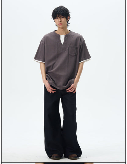 Wide Leg Skater Pants in Black
