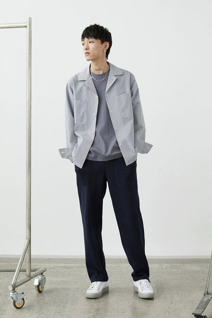 Drawstring Wide-leg Athletic Pants