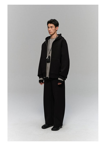 Double Zip Hooded Sweatshirt