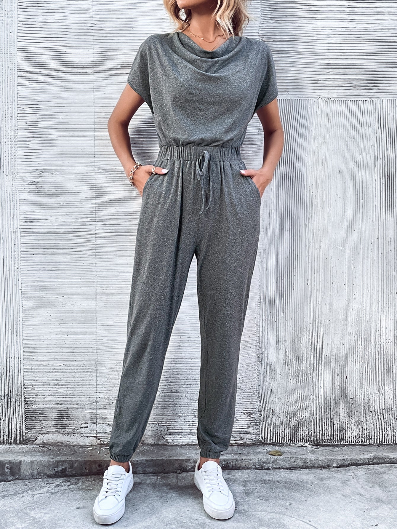 Clothing Short Sleeved Wide Leg Jumpsuit