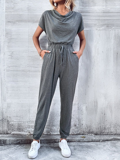 Clothing Short Sleeved Wide Leg Jumpsuit