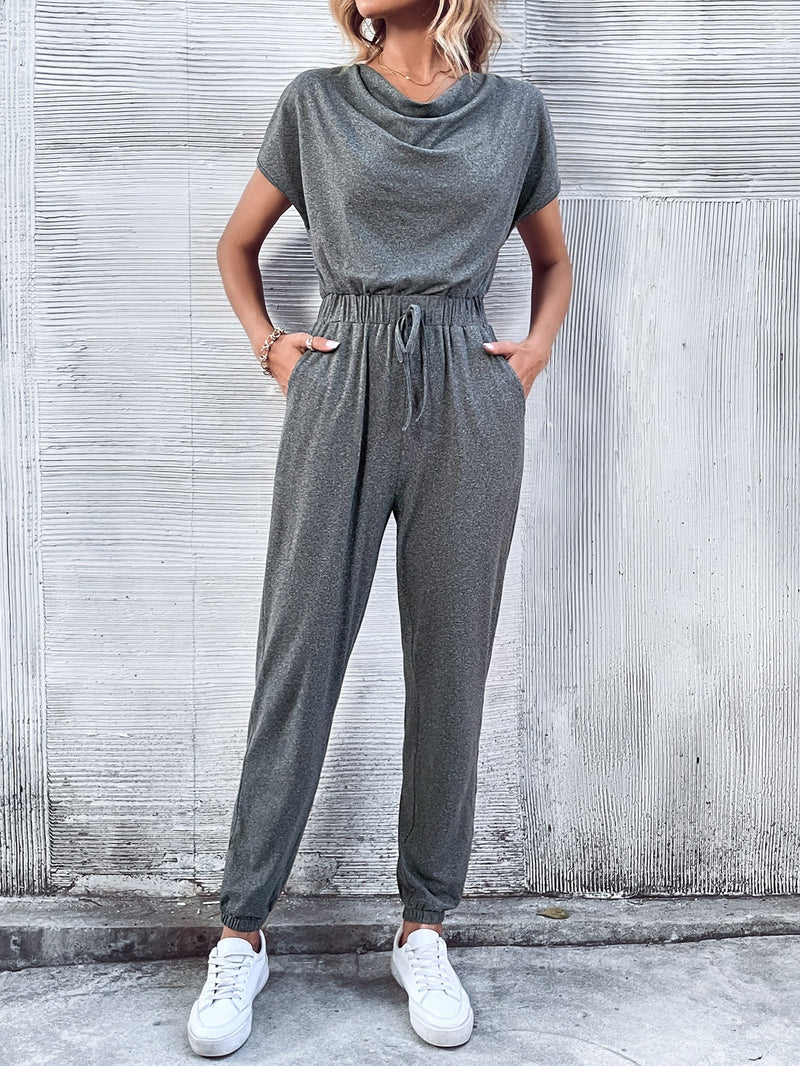 Clothing Short Sleeved Wide Leg Jumpsuit