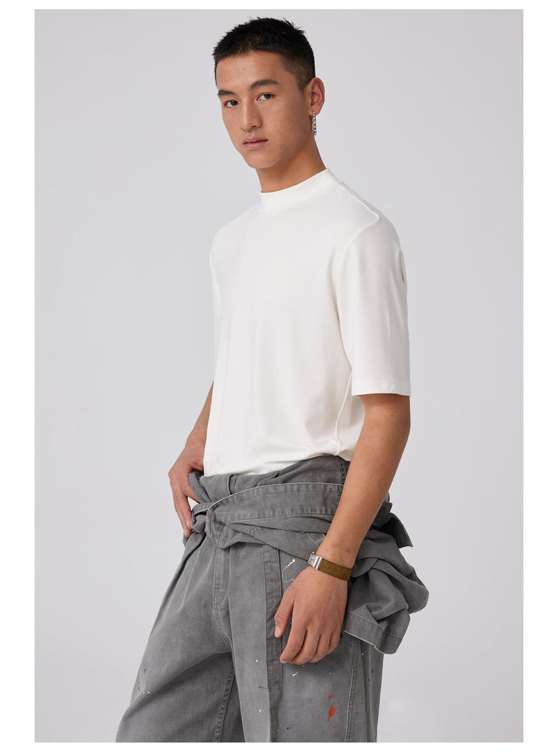 Wool Slim-fit Turtleneck T-shirt