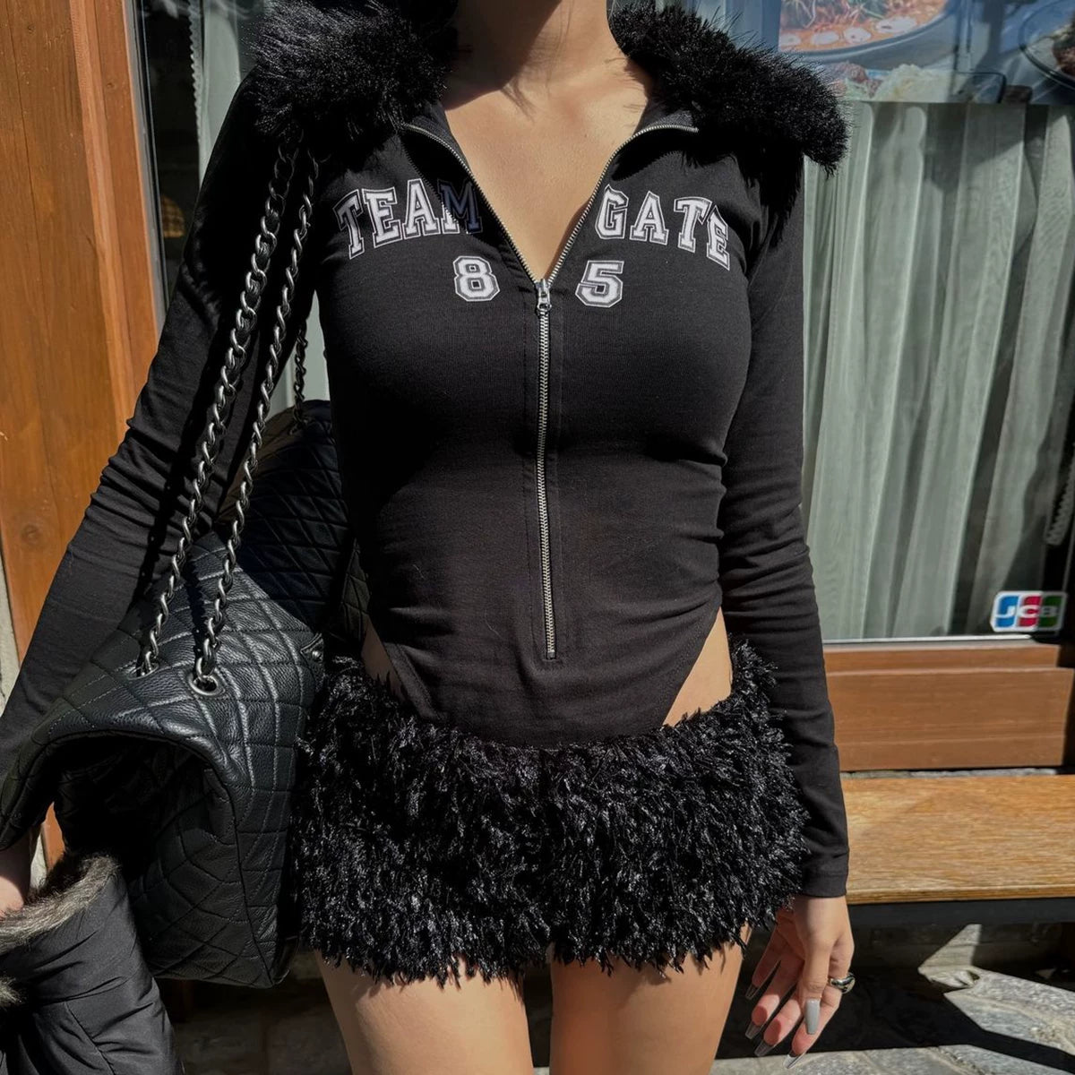 Furry Low-waist Hot Pants