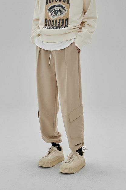Draping Drawstring Cargo Pants