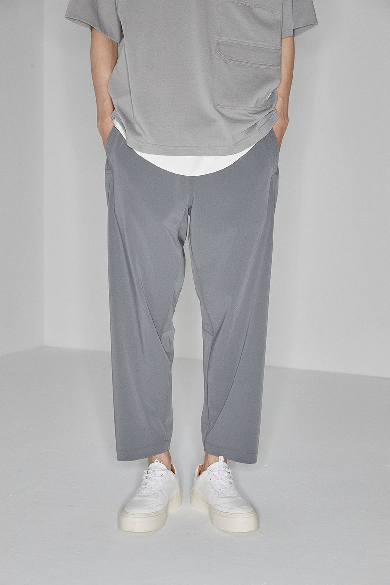 Side Seam-free Elastic Waist Cropped Pants