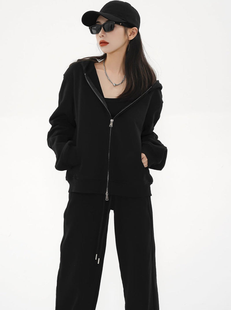 Oversized Zip-up Hoodie - Relaxed Fit Sweatshirt Jacket