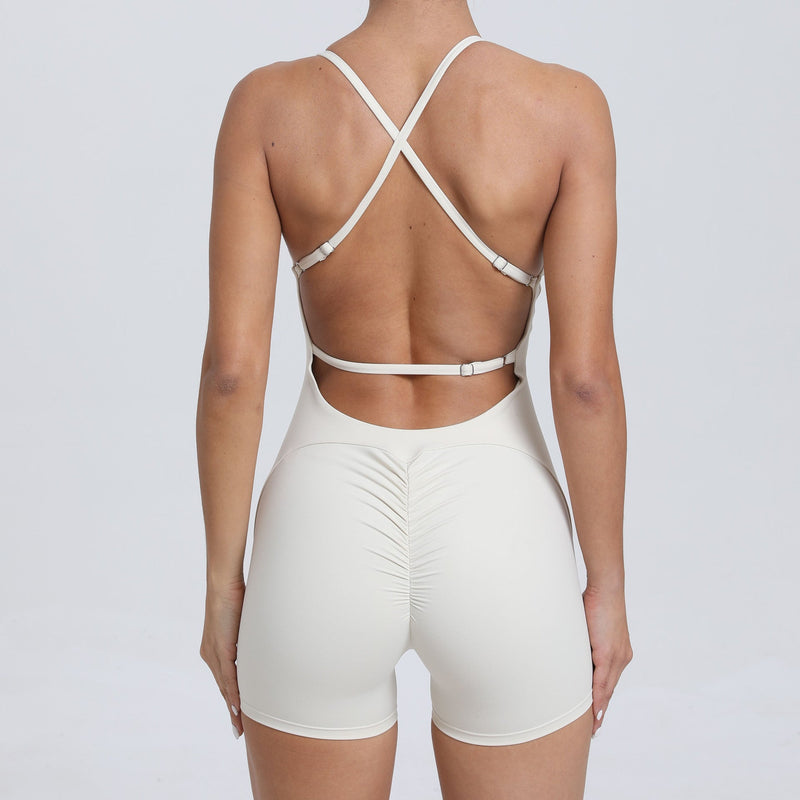 Peach Hip Raise Beauty Back Yoga Jumpsuit Outdoor Running Tight Sports Quick Drying Workout Clothes