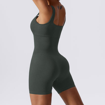 Seamless Yoga Jumpsuit High Elastic One Piece Tight One Piece Aerial Beauty Back Yoga Clothes