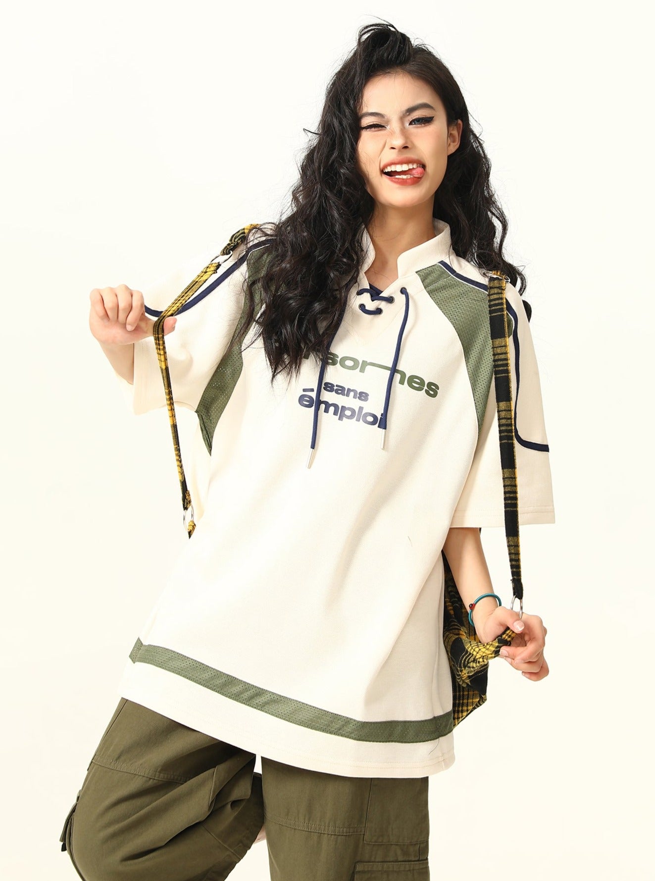 Sport Lace Mesh American T-shirt