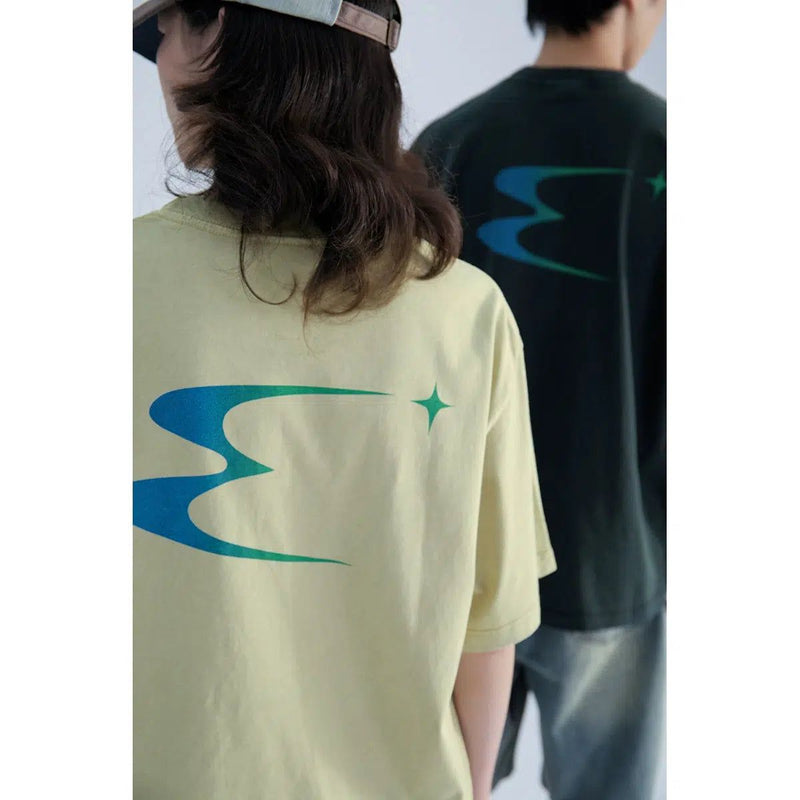 T-shirt With Back Gradient Logo
