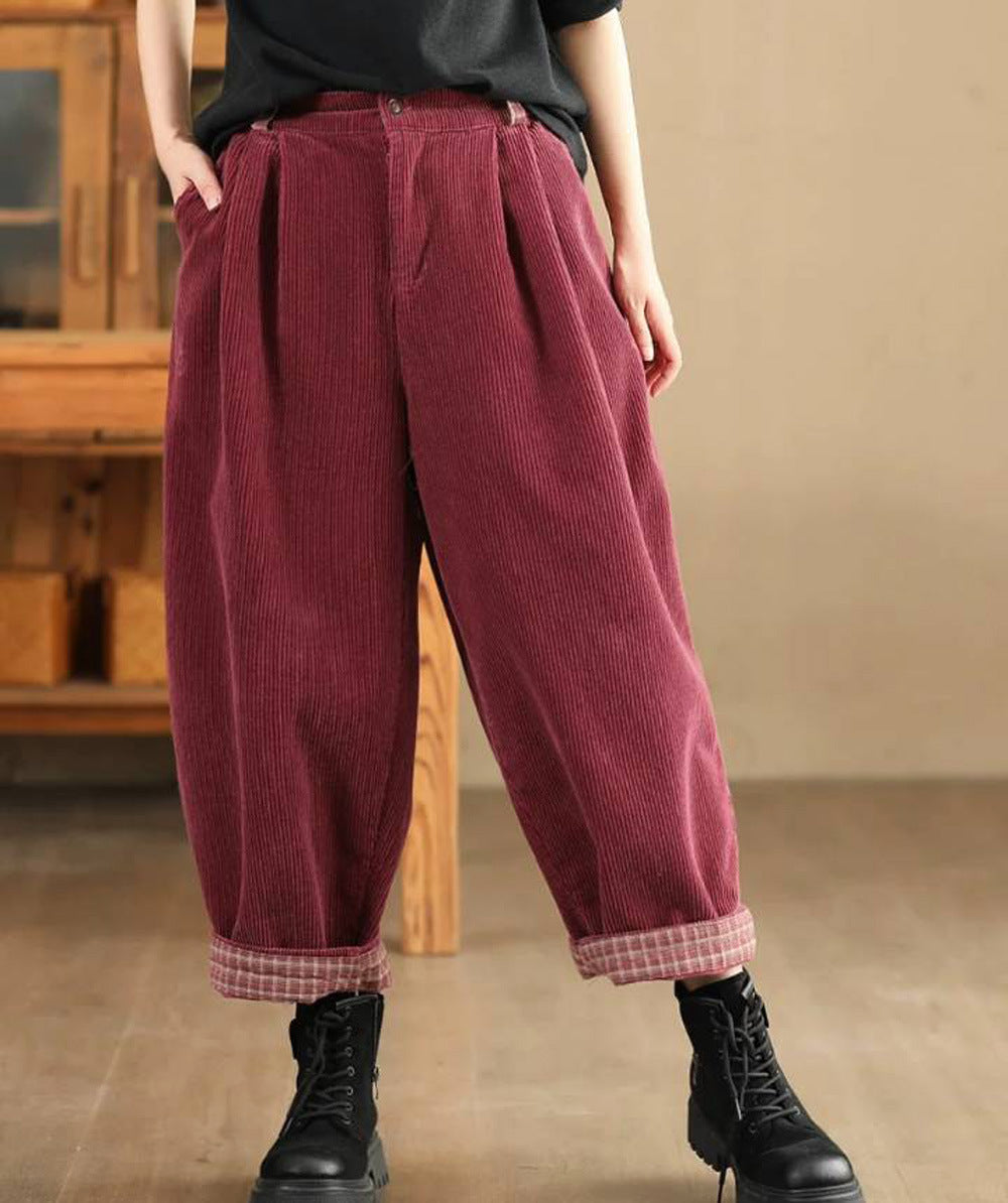 Summer Linen Button Harem Pants G189