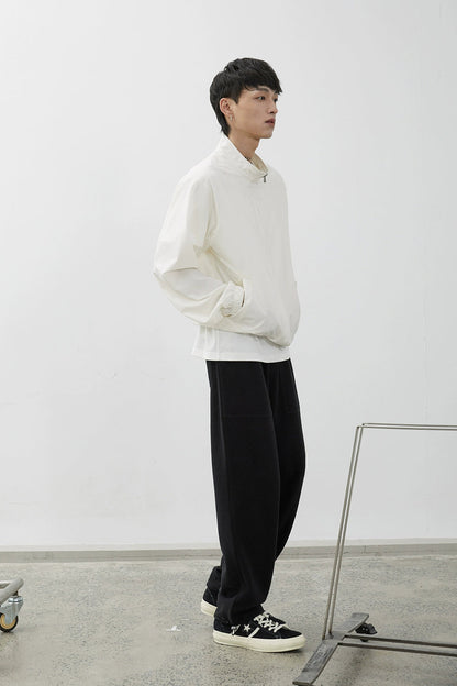 Drawstring Wide-leg Athletic Pants