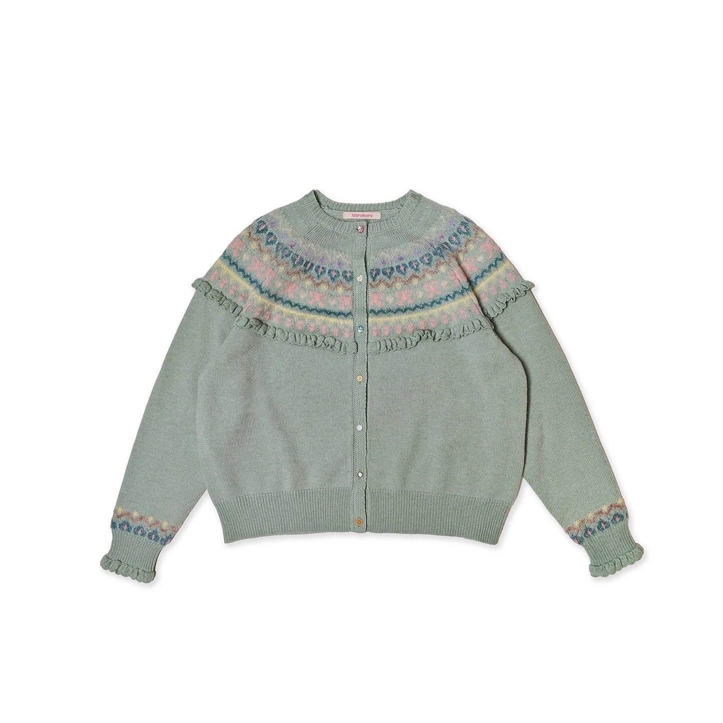 Fringe Fairisle Crochet Cardigan