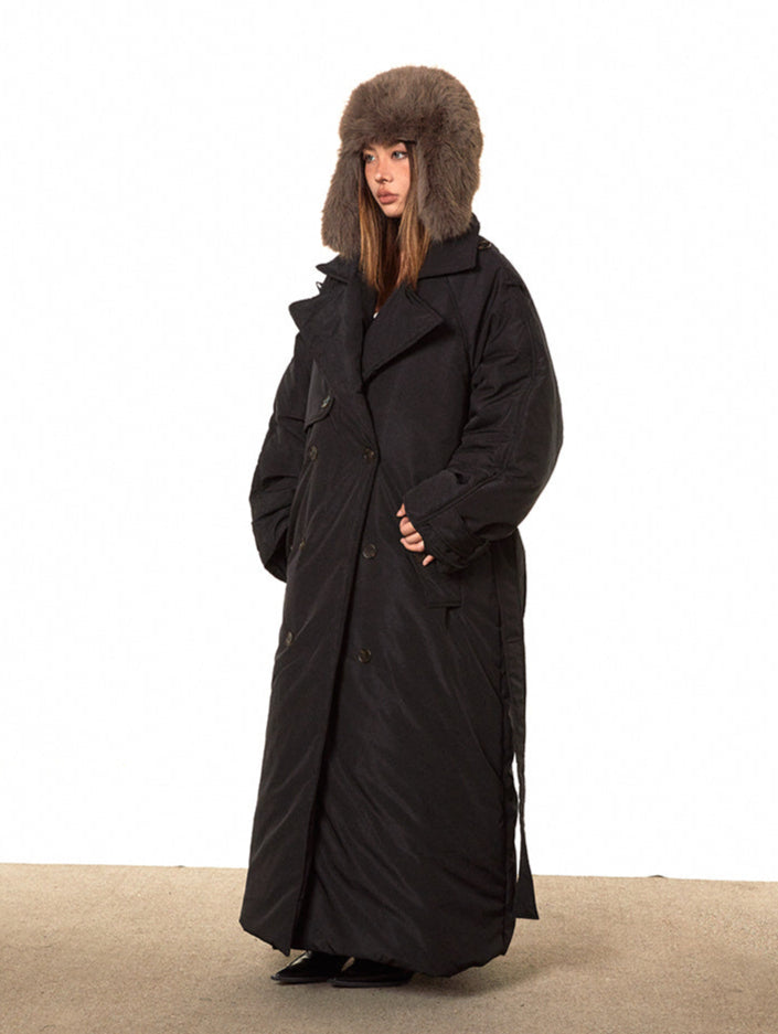 Double-breasted Long Puffer Coat