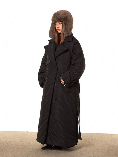 Double-breasted Long Puffer Coat