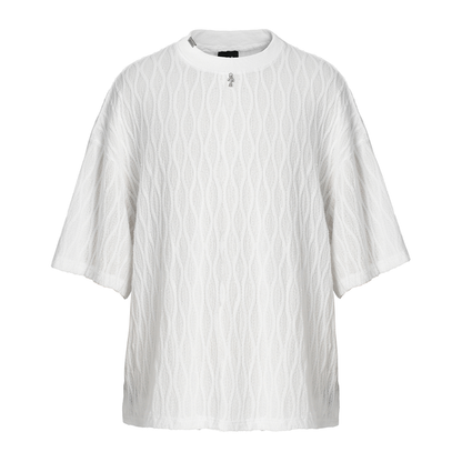 Textured Knit Oversized T-shirt