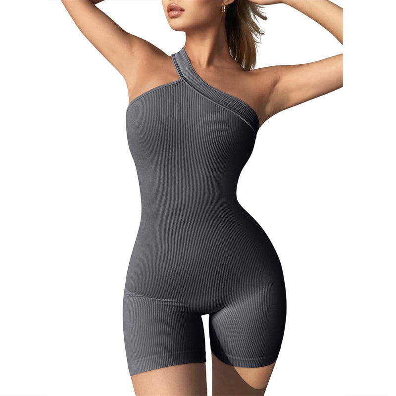 Clothing Jumpsuit Autumn Winter Thread Shoulder Sleeveless Slim Fit Hip Raise Siamese Shorts