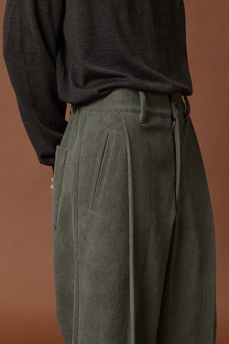 Relaxed Wide-leg Slightly Stretchy Cropped Pants