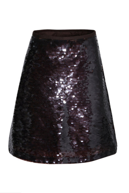Mona Sequin-embroidered Midi Skirt