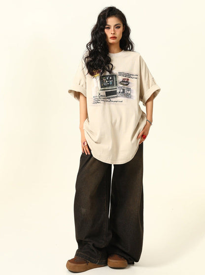 Retro Game Oversized T-shirt