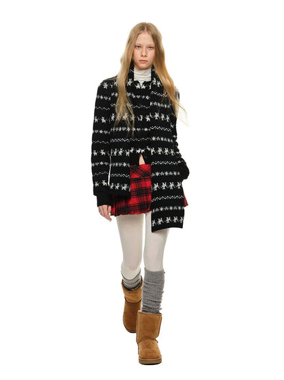 Fair Isle Turtleneck Sweater and Scarf