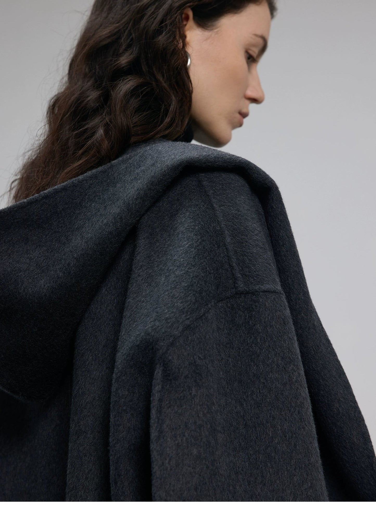 Hooded Long Woolen Coat