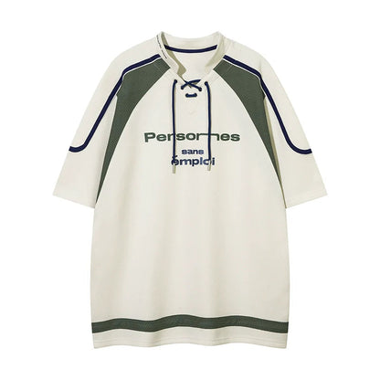 Sport Lace Mesh American T-shirt