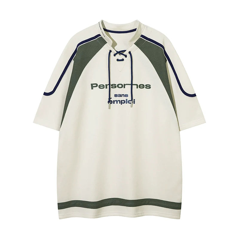Sport Lace Mesh American T-shirt