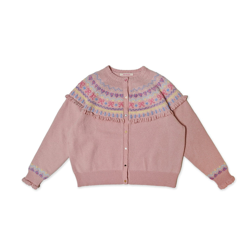 Fringe Fairisle Crochet Cardigan