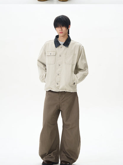 Brown Skater Wide Leg Pants